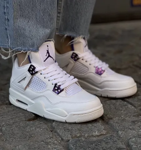 Jordan 4 White Violet