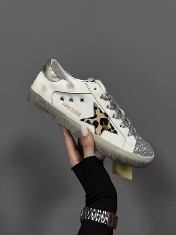 GOLDEN GOOSE SSTAR | LEO PRINT / SILVER SPARKLE premium (7)